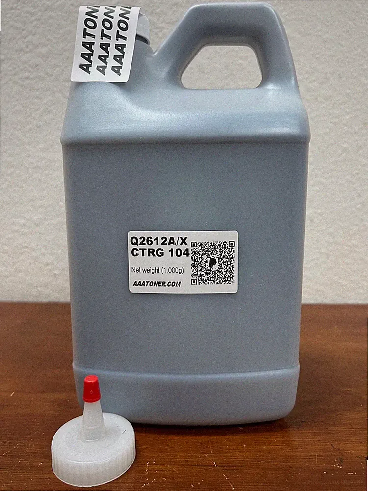 (1kg/1,000g) BULK Toner Refill for HP Q2612A 12A, Q2612X, 12X Canon 104 CTRG 104