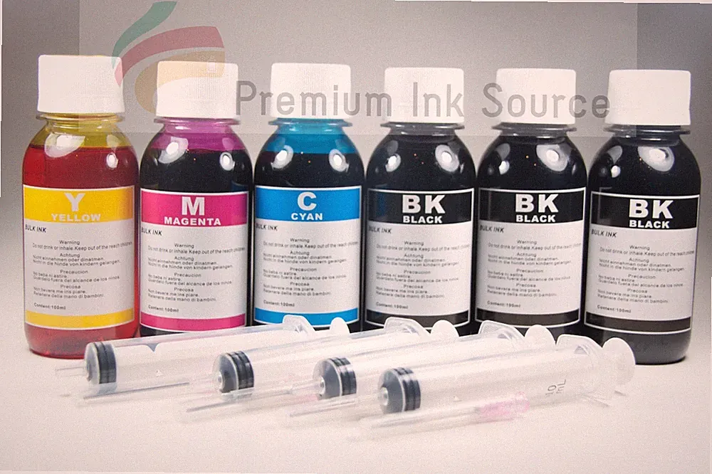 4-Color Bulk Ink Refill Kit for HP Inkjet Printer Cartridges 600 ml Total