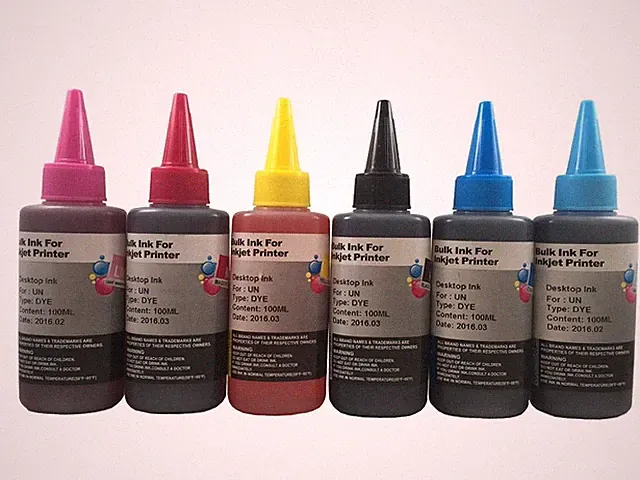 6 Bulk refill ink for HP inkjet printer 6 colors 6x100ml BK/C/M/Y/LC/LM