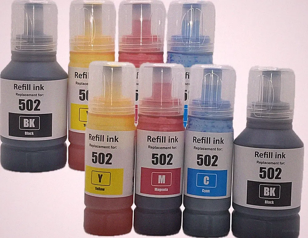 8PK Bulk Ink Compatible 502 Ink ET 4760 2850 2760 3760 4850 2750 522 2803