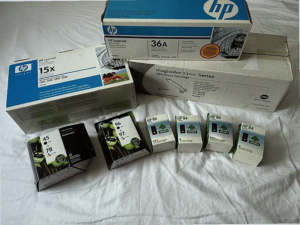 Bulk lot - HP LaserJet, Konica Minolta, Focus Reman HP Ink - OEM