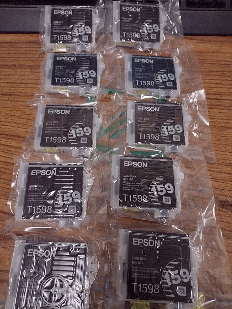 BULK PACK of 10 Epson Matte Black Ink Toner Cartridge T1598 159 FAST SHIP! @87