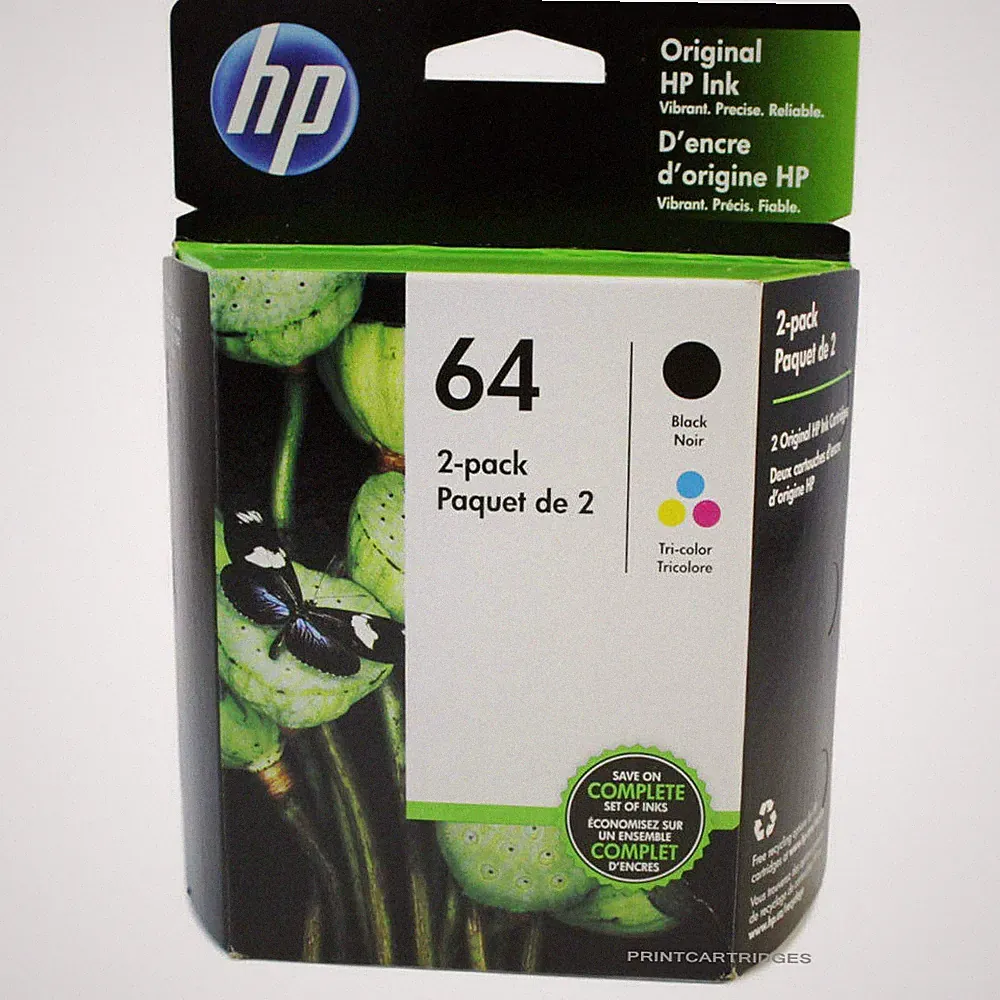HP 64 Ink Cartridge Combo HP 64 Black HP 64 Color New Genuine