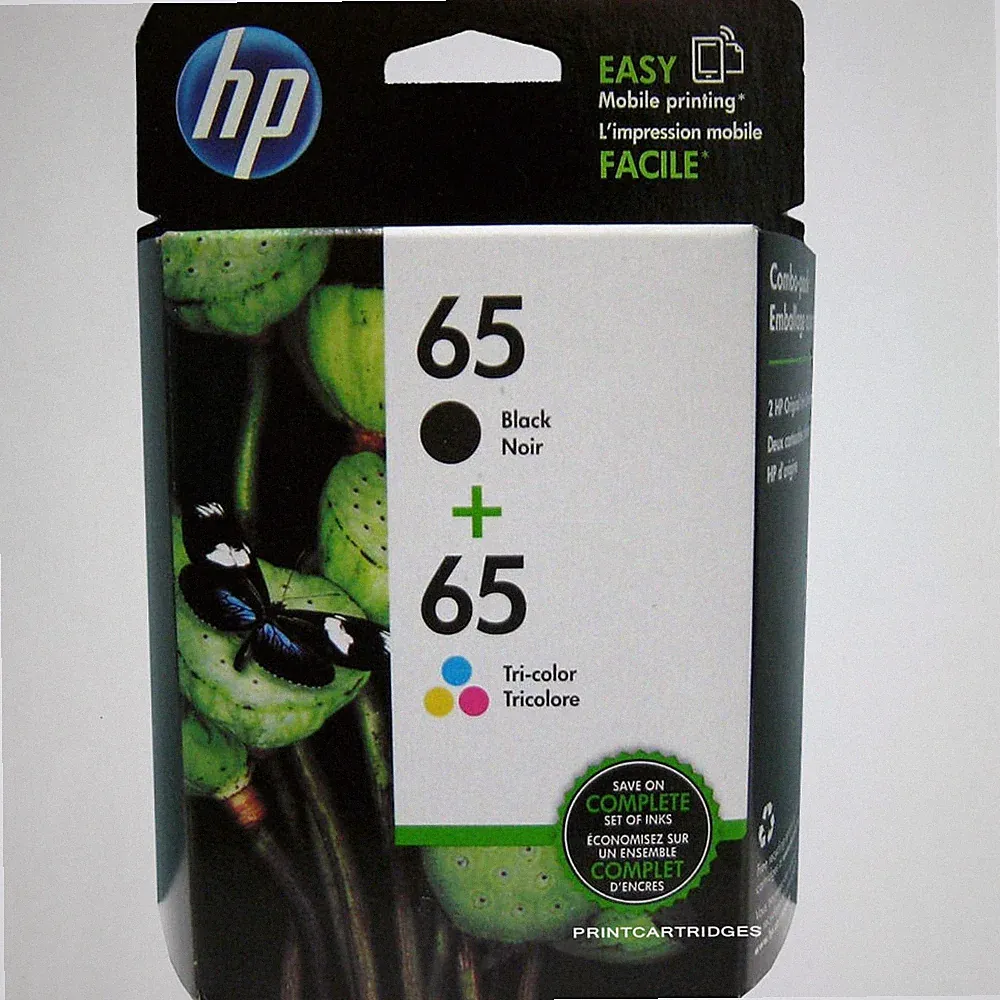 HP 65 Ink Cartridge Combo 65 Black and Color New Genuine